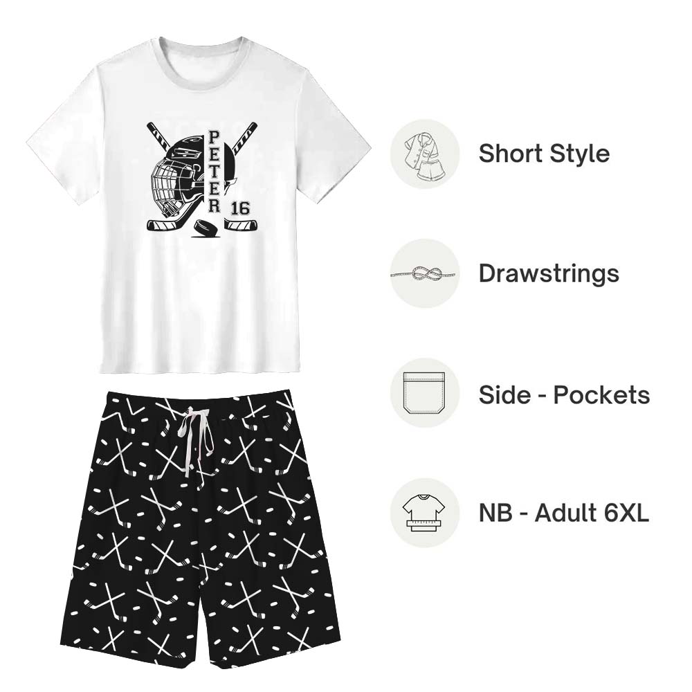 Customized Hockey Pajamas Tshirts And Shorts Customized Hockey Pajamas Tshirts And Shorts