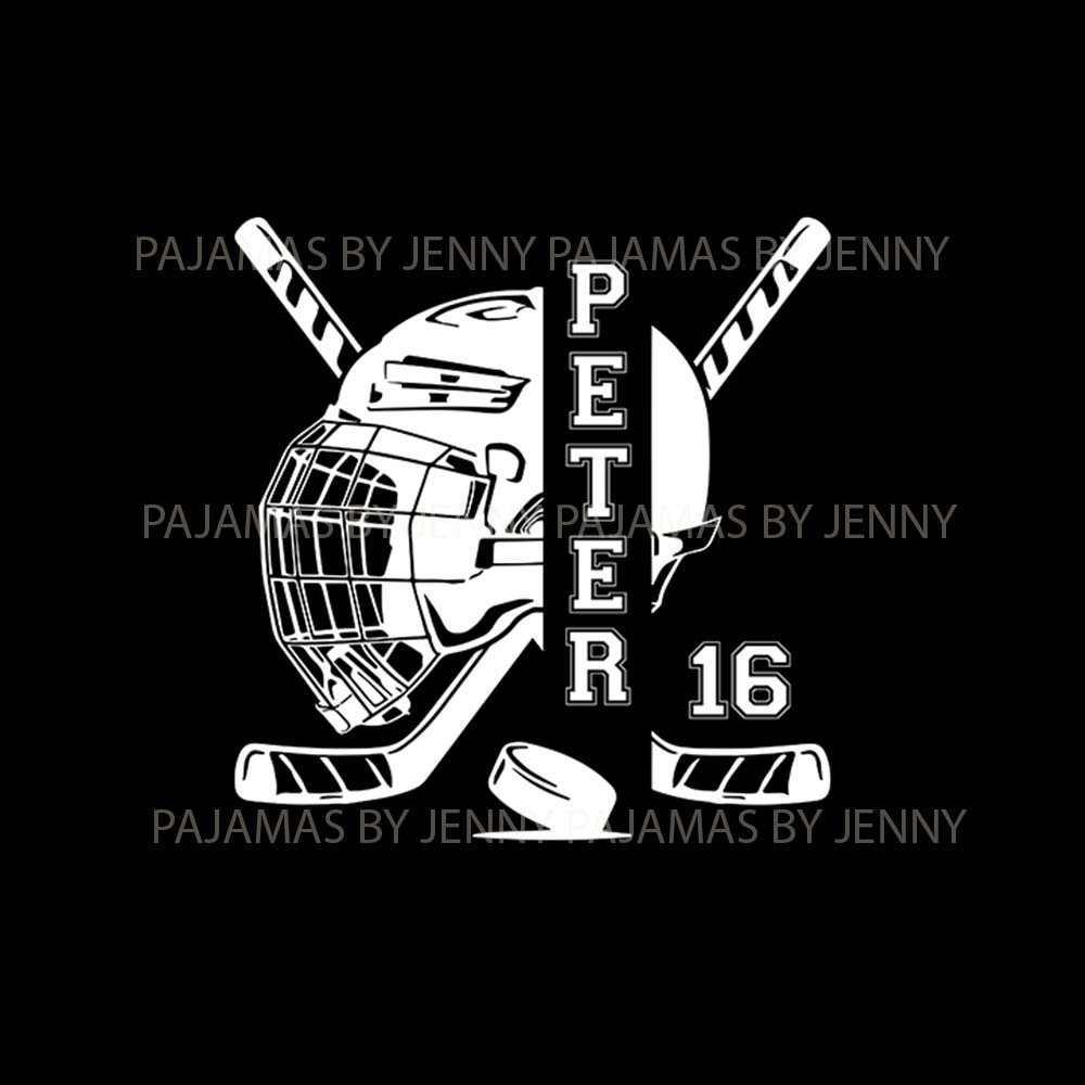 Personalized Name Hockey Themed Owner And Dog Pajamas Personalized Name Hockey Themed Owner And Dog Pajamas