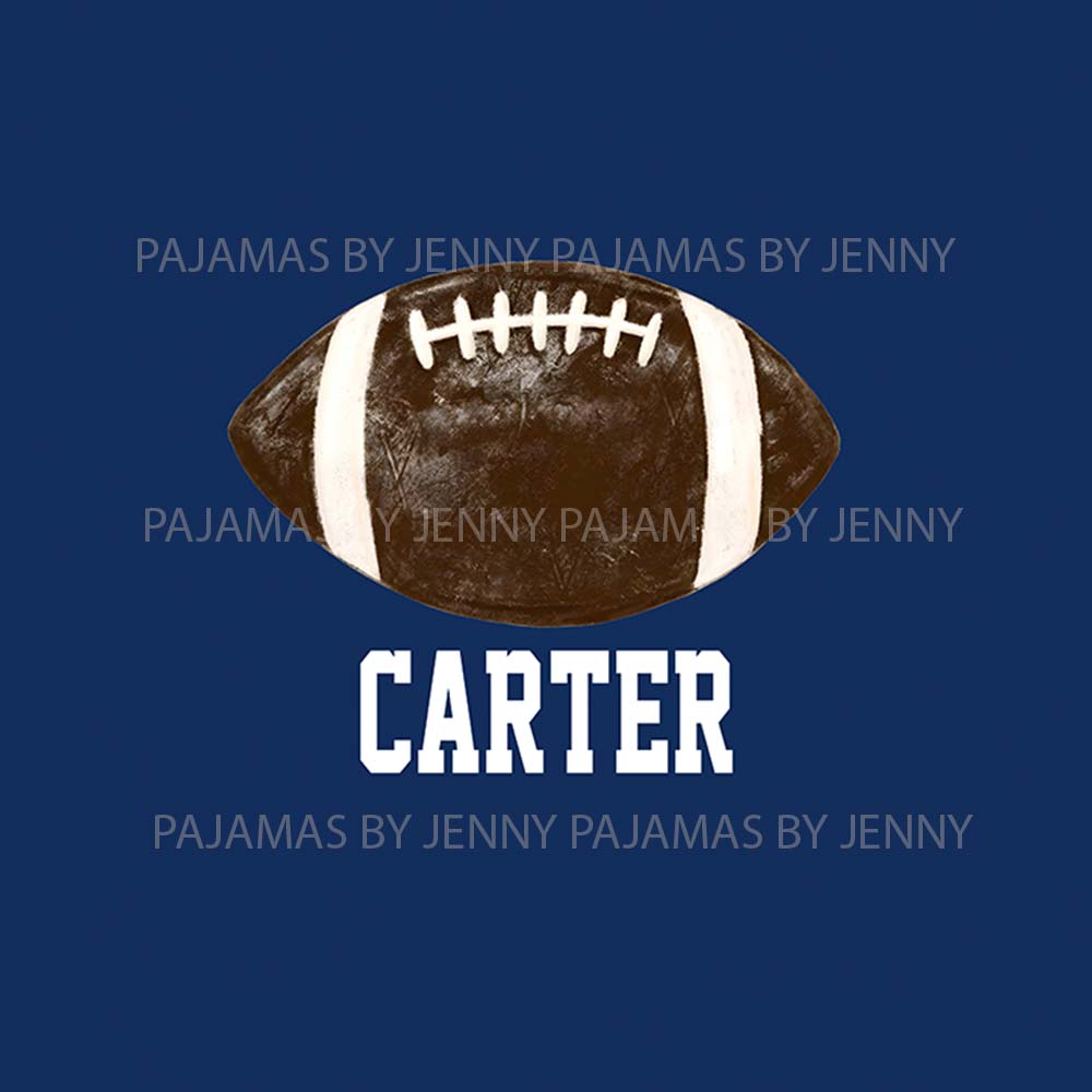 Custom Football With Name Matching Family Pajama Sets Custom Football With Name Matching Family Pajama Sets