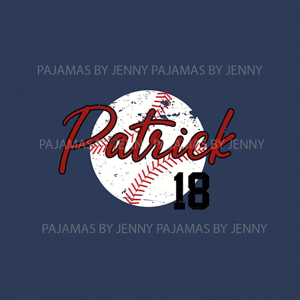 Personalized Baseball Team Matching PJs For The Family Personalized Baseball Team Matching PJs For The Family
