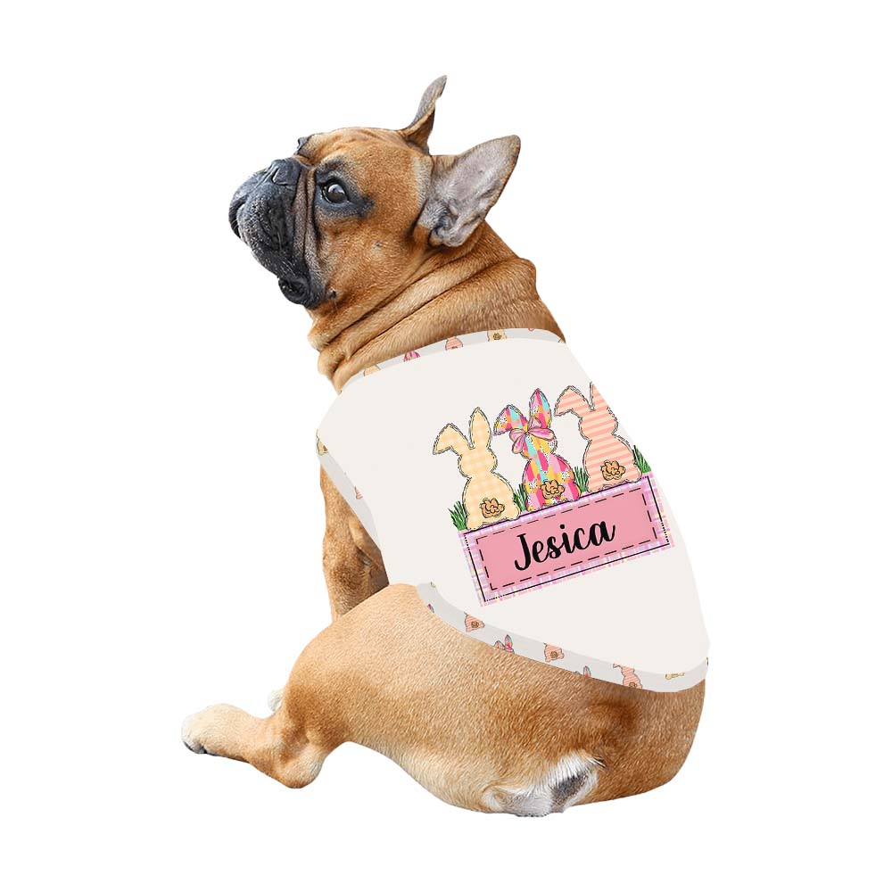 Cute Easter Bunny With Name Pajamas For Adults Short Sleeves Cute Easter Bunny With Name Pajamas For Adults Short Sleeves