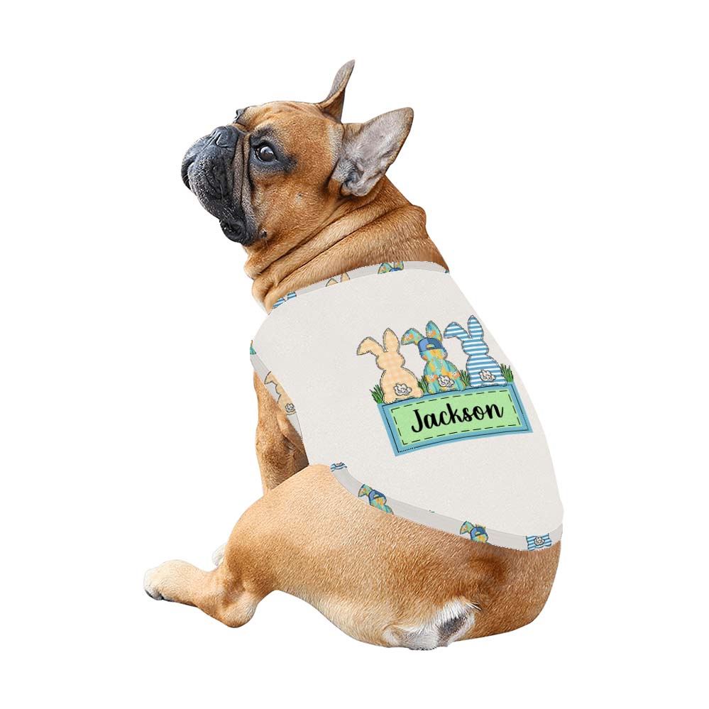 Custom Name Bunny Family Dog And Owner Matching Easter Pajamas Custom Name Bunny Family Dog And Owner Matching Easter Pajamas