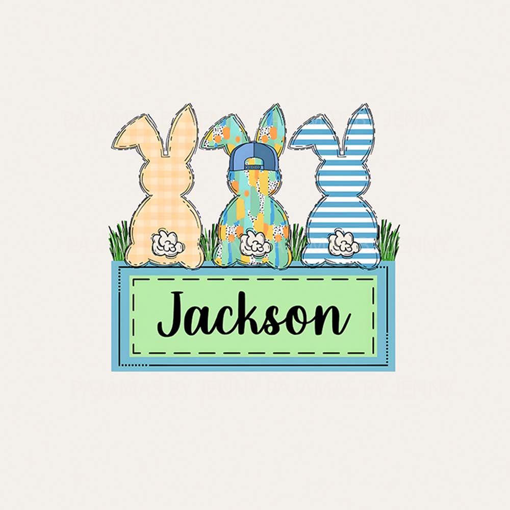 Custom Name Bunny Family Dog And Owner Matching Easter Pajamas Custom Name Bunny Family Dog And Owner Matching Easter Pajamas