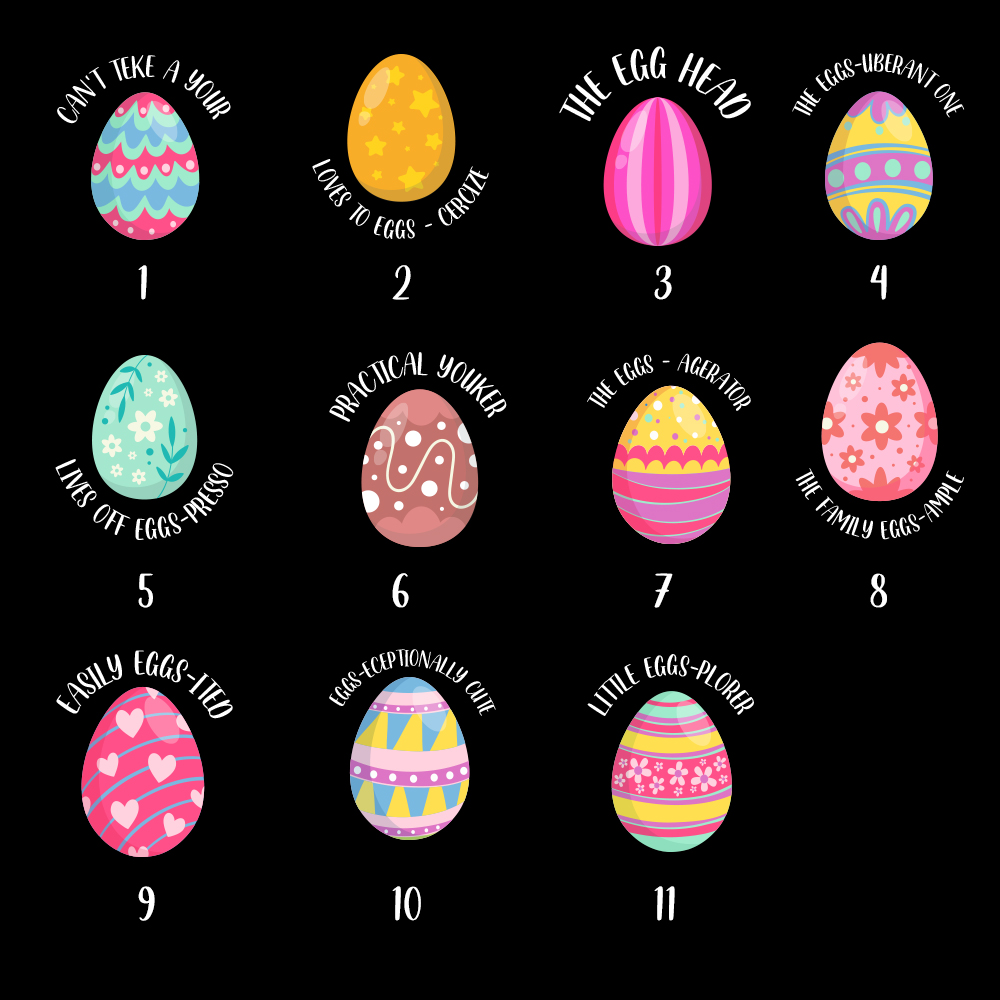 Funny Easter Matching Eggs Pajama Short Set Funny Easter Matching Eggs Pajama Short Set