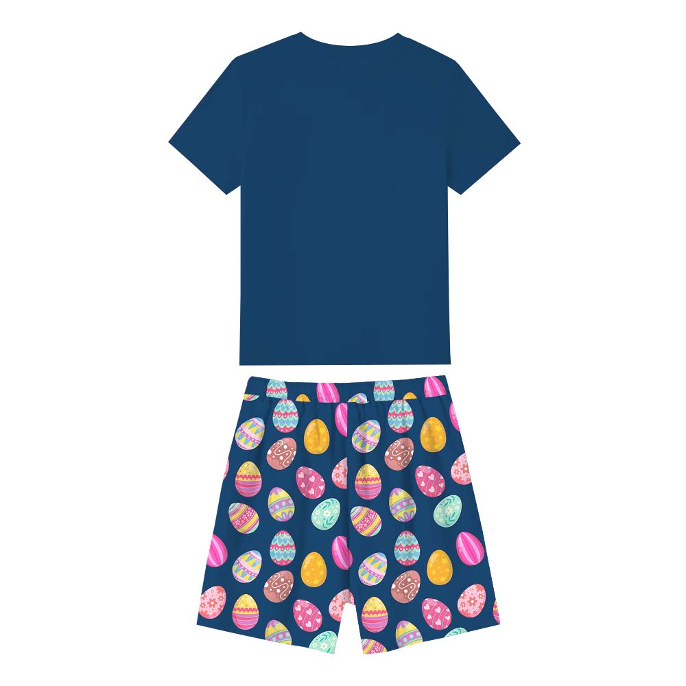 Funny Easter Matching Eggs Pajama Short Set Funny Easter Matching Eggs Pajama Short Set