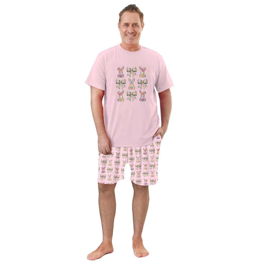Coquette Easter Bow Easter Pajamas Short Sets Coquette Easter Bow Easter Pajamas Short Sets