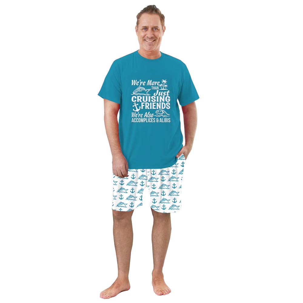 Cruising Friends Family Matching Pajamas Short Sleeves Cruising Friends Family Matching Pajamas Short Sleeves