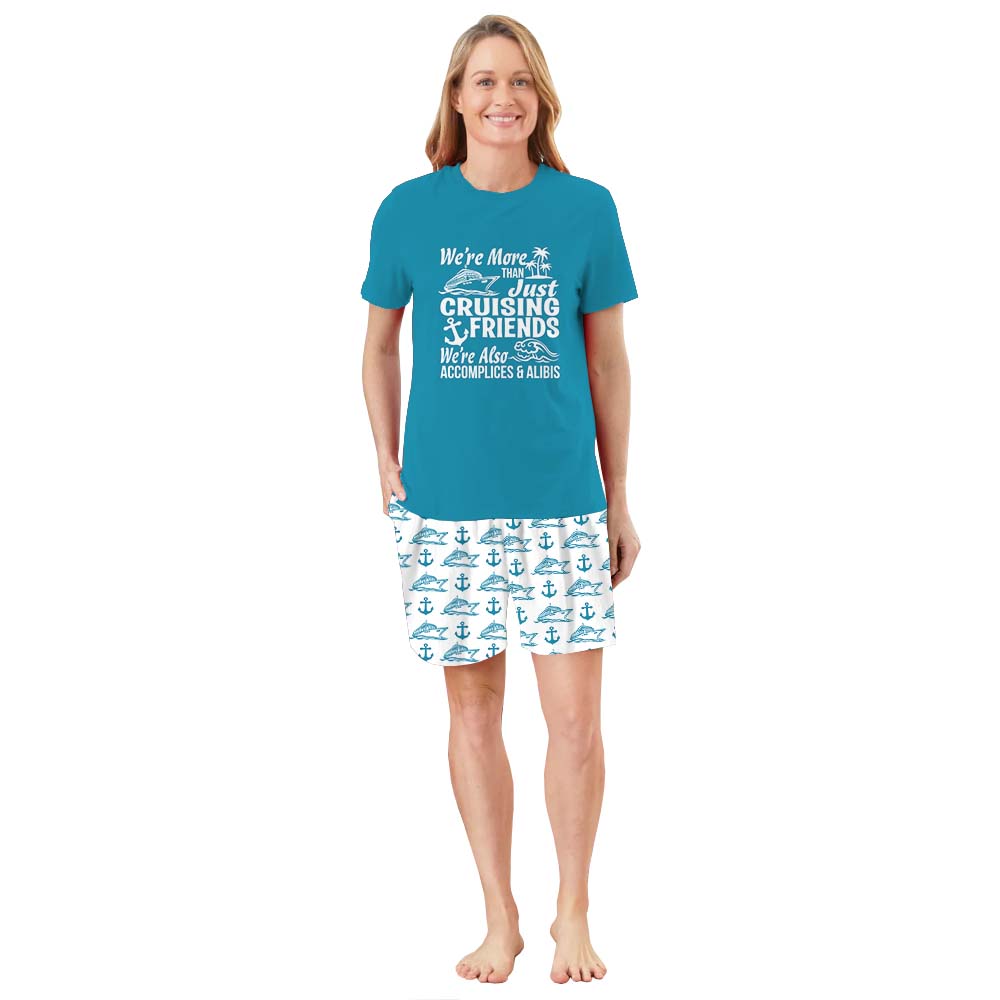 Cruising Friends Family Matching Pajamas Short Sleeves Cruising Friends Family Matching Pajamas Short Sleeves
