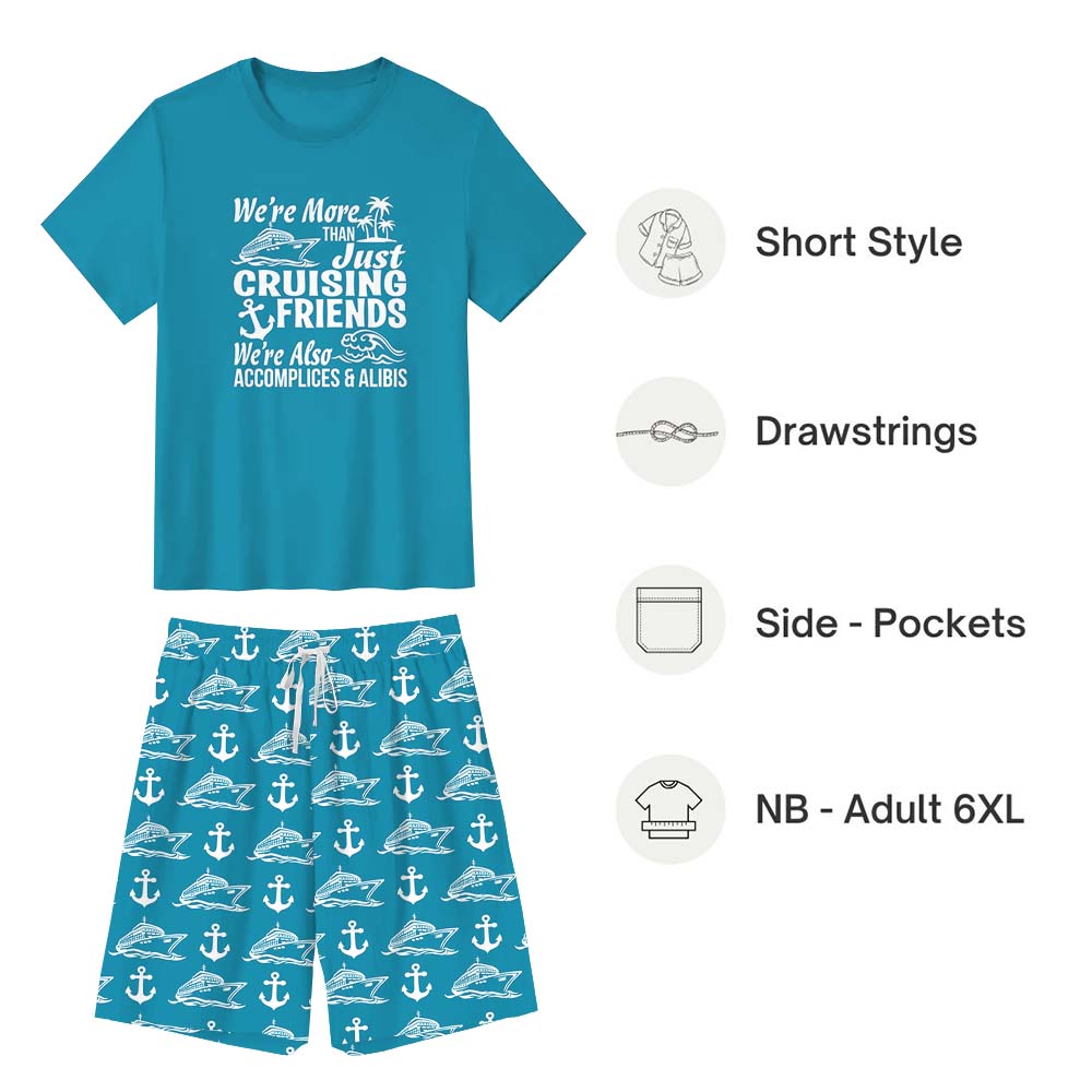 Cute Cruising Friends Pajamas For Family Short Sleeves Cute Cruising Friends Pajamas For Family Short Sleeves