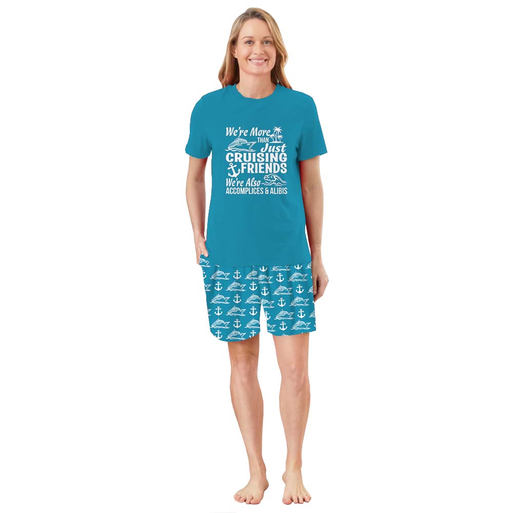 Cute Cruising Friends Pajamas For Family Short Sleeves Cute Cruising Friends Pajamas For Family Short Sleeves