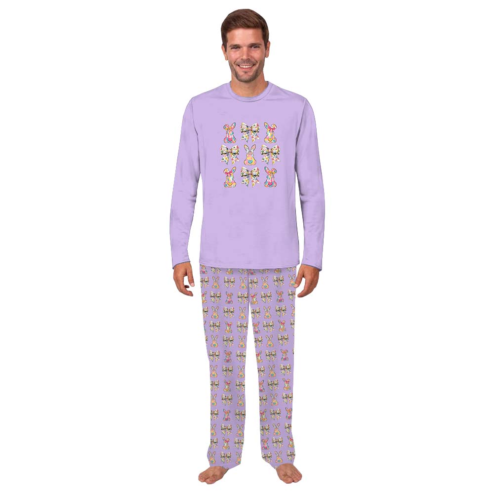 Bunny Brushstroke Easter Pajamas For Adults Bunny Brushstroke Easter Pajamas For Adults