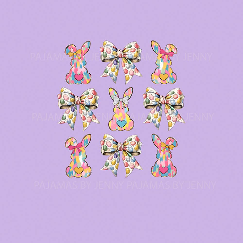Bunny Brushstroke Easter Pajamas For Adults Bunny Brushstroke Easter Pajamas For Adults