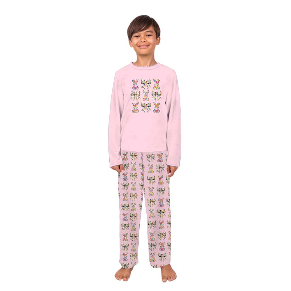 Coquette Easter Bow Pajamas For Adults and Kids Coquette Easter Bow Pajamas For Adults and Kids