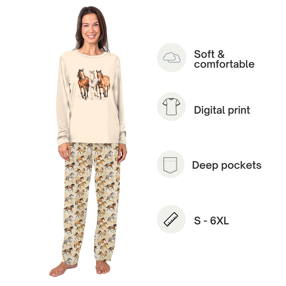 Unique Pajamas Sets With Horses On Them