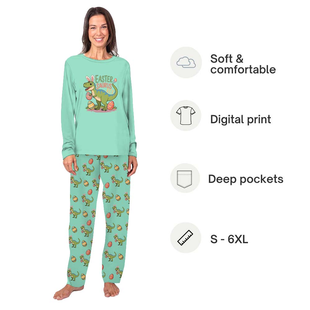 Cute Dinosaur Easter Matching Easter Pajamas Cute Dinosaur Easter Matching Easter Pajamas