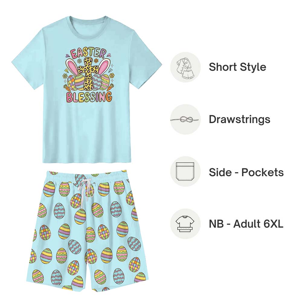 Easter Blessing PJs Tshirts And Shorts Easter Blessing PJs Tshirts And Shorts