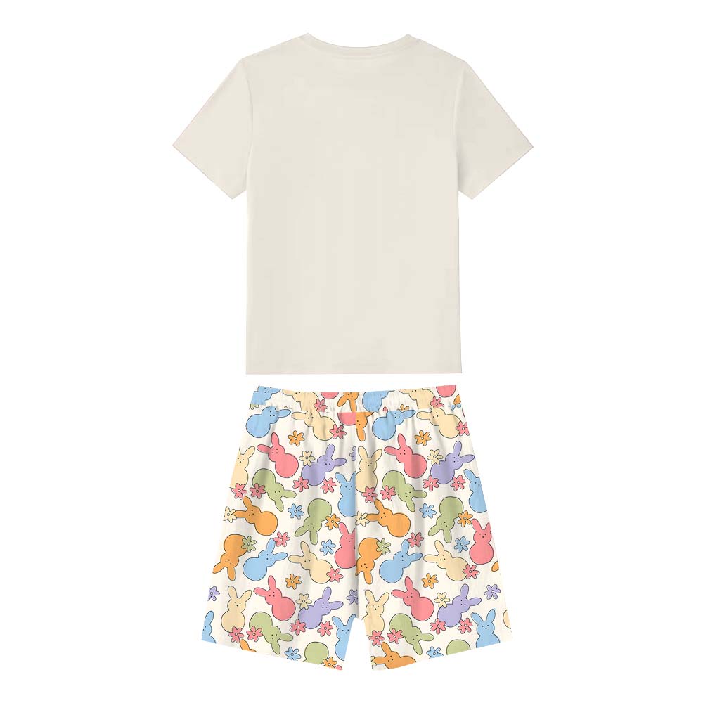 Chilling With My Peeps Easter Pajamas Short Sets Chilling With My Peeps Easter Pajamas Short Sets
