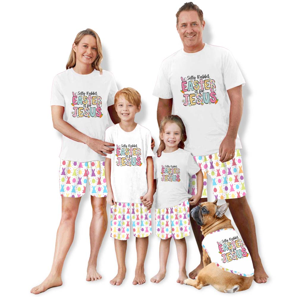 Silly Rabbit Easter Is For Jesus Pajama Short Set Silly Rabbit Easter Is For Jesus Pajama Short Set