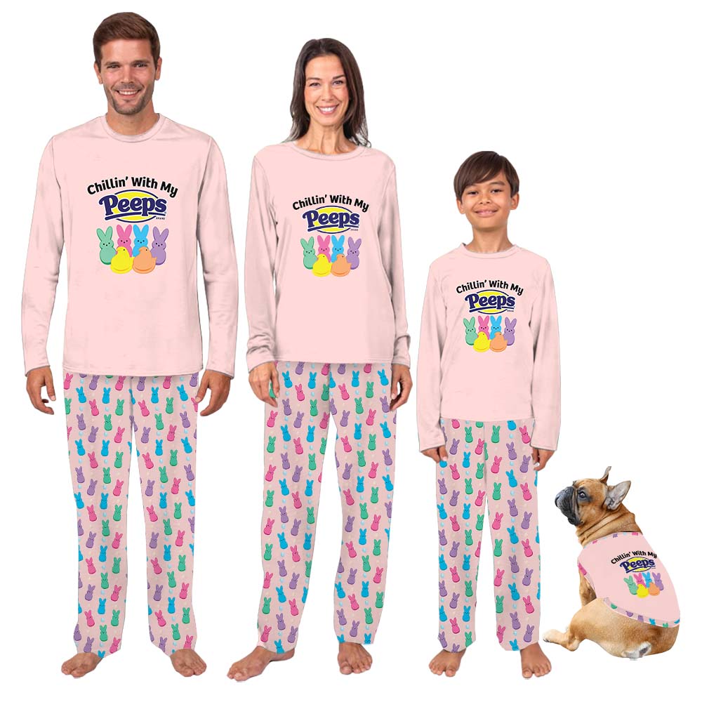 Chillin With My Peeps Plus Size Easter Pajamas For Adults Chillin With My Peeps Plus Size Easter Pajamas For Adults