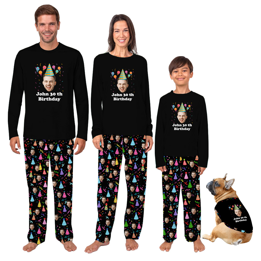 Funny Custom Face Birthday Pajamas Sets Funny Custom Face Birthday Pajamas Sets