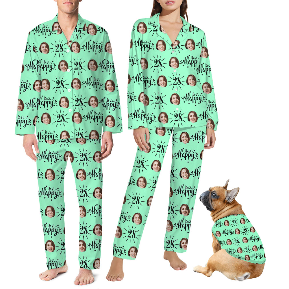 Customized Photos And Age Plus Size Birthday Pajamas Customized Photos And Age Plus Size Birthday Pajamas