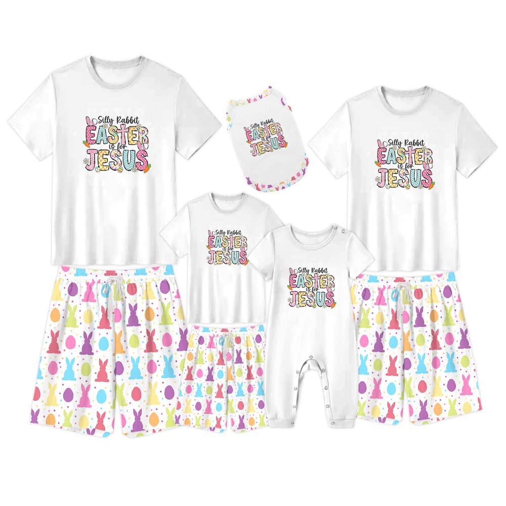 Silly Rabbit Easter Is For Jesus Pajama Short Set Silly Rabbit Easter Is For Jesus Pajama Short Set