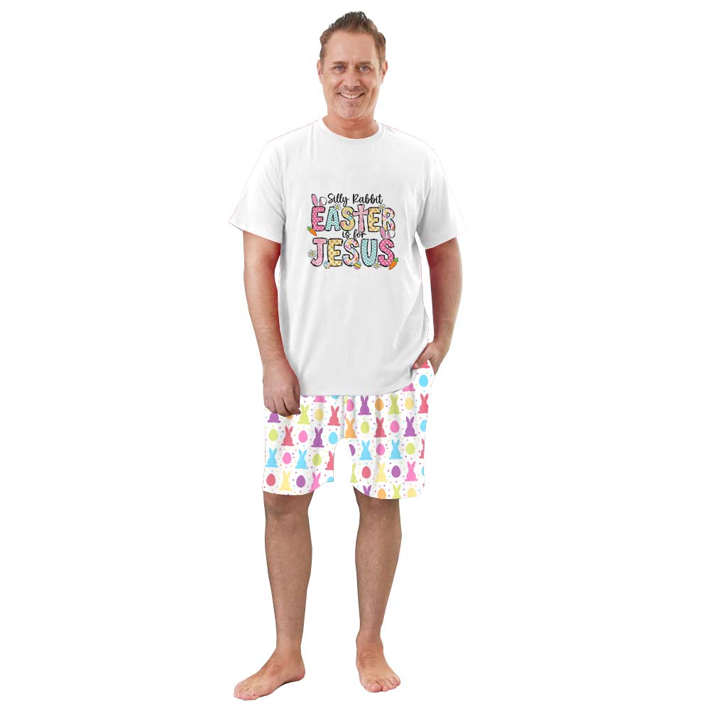 Silly Rabbit Easter Is For Jesus Pajama Short Set Silly Rabbit Easter Is For Jesus Pajama Short Set