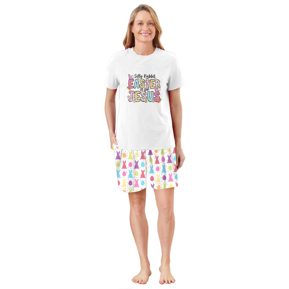 Silly Rabbit Easter Is For Jesus Pajama Short Set Silly Rabbit Easter Is For Jesus Pajama Short Set