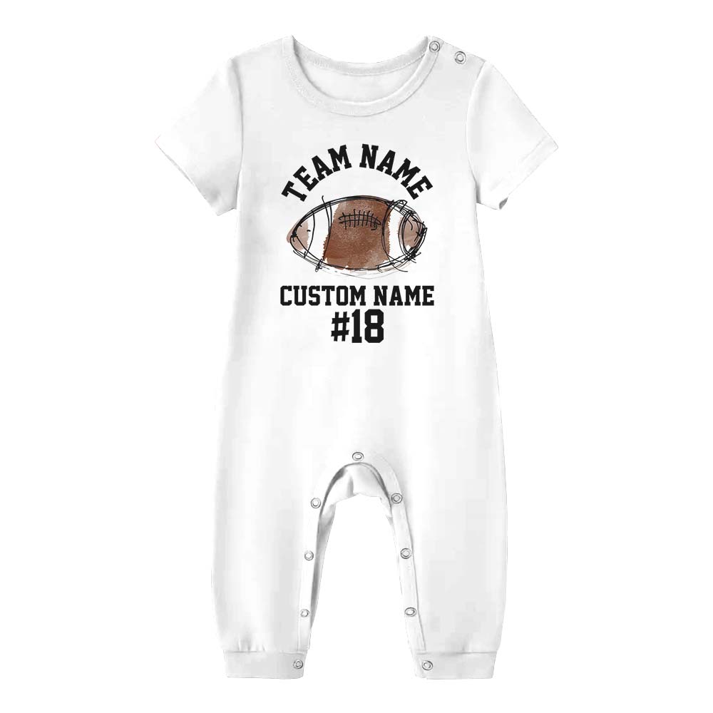 Personalized Football PJs Tshirts And Shorts