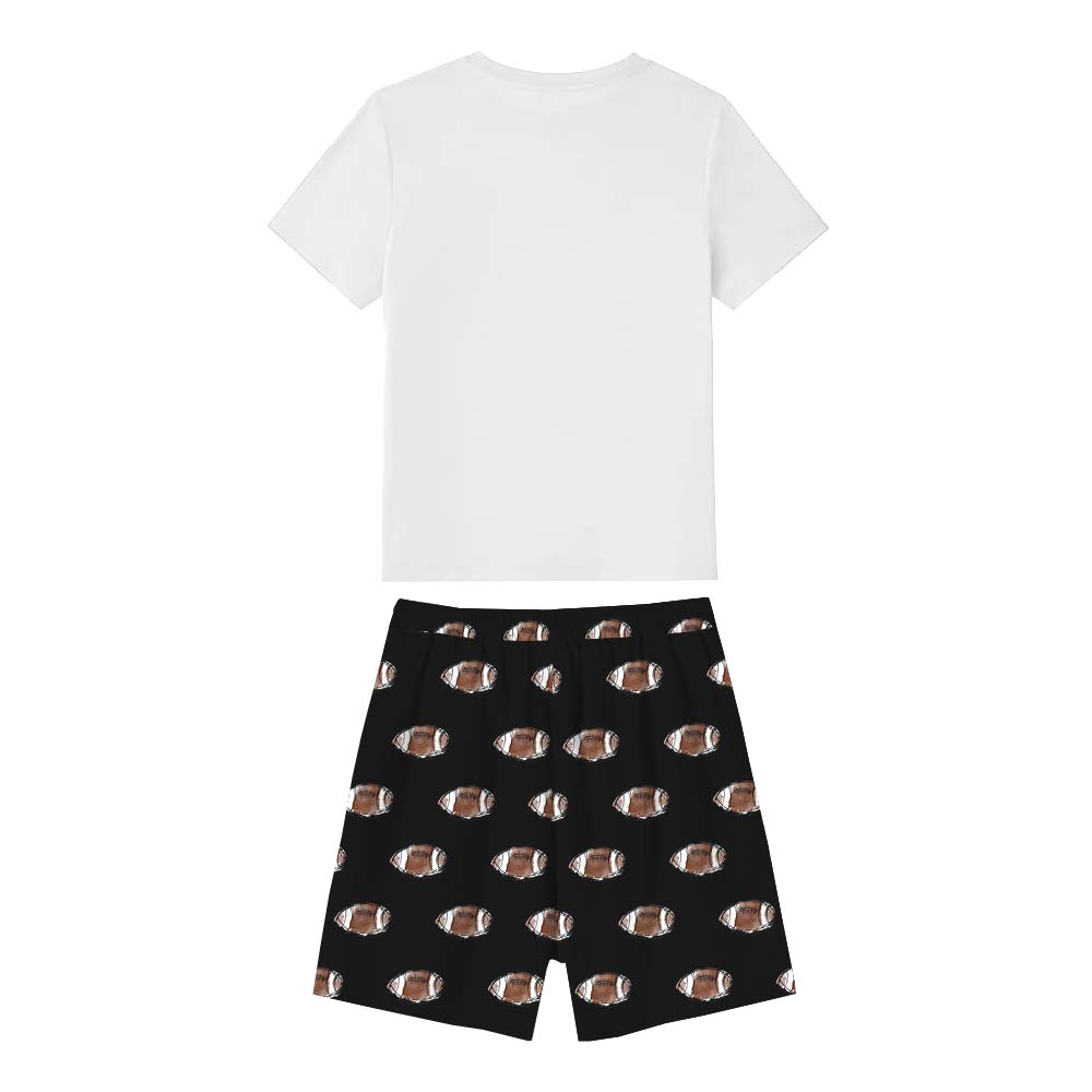 Personalized Football PJs Tshirts And Shorts