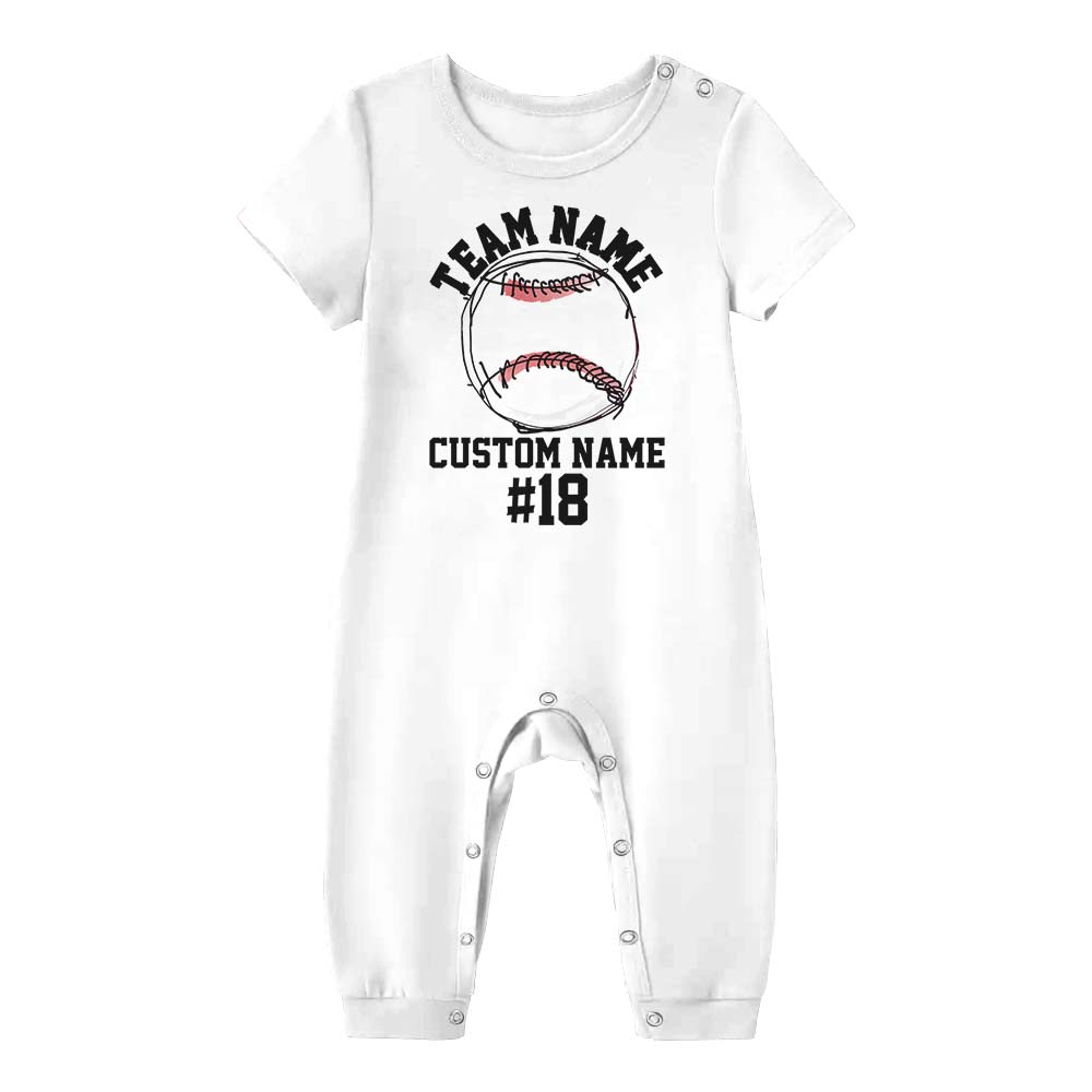 Baseball Short Sleeve Matching Pajamas With Name Baseball Short Sleeve Matching Pajamas With Name