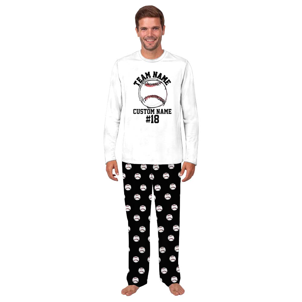 Baseball Themed Matching Dog And Owner Holiday Pajamas Baseball Themed Matching Dog And Owner Holiday Pajamas