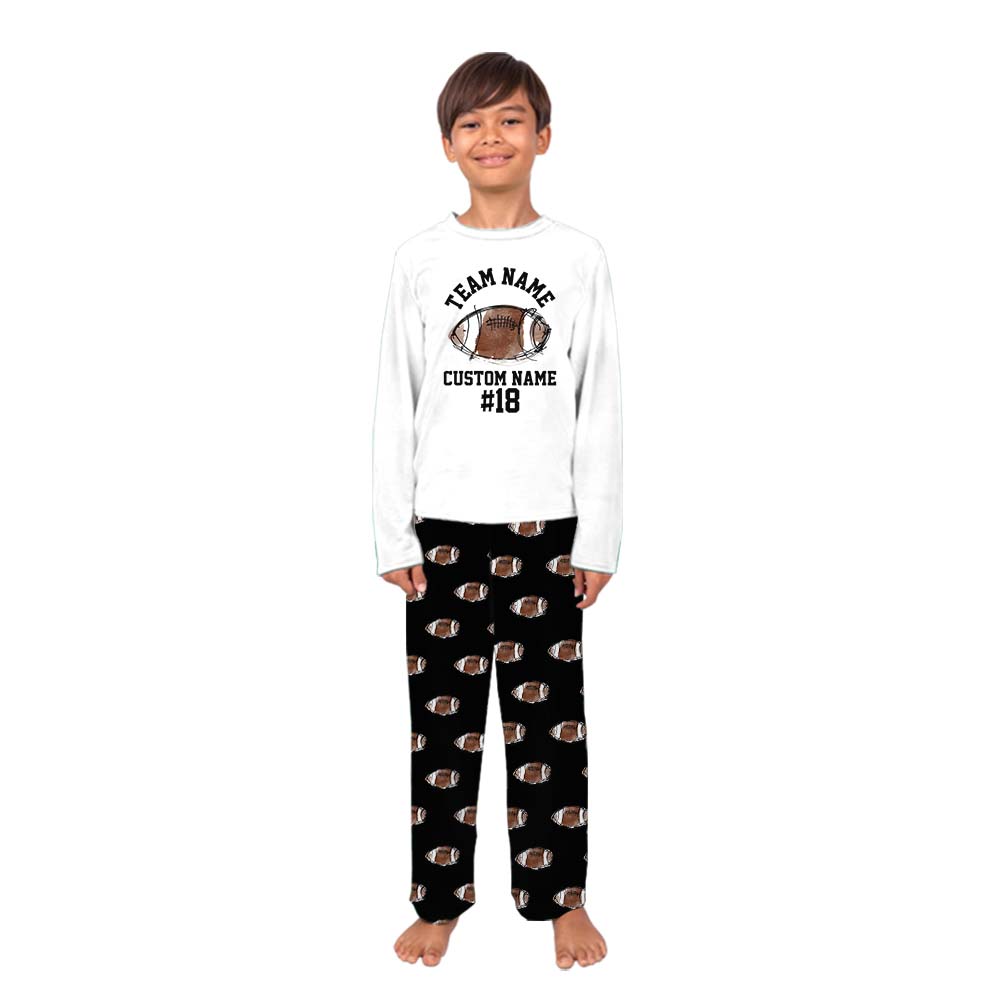Custom Name Football Pajamas For Adults and Kids Custom Name Football Pajamas For Adults and Kids