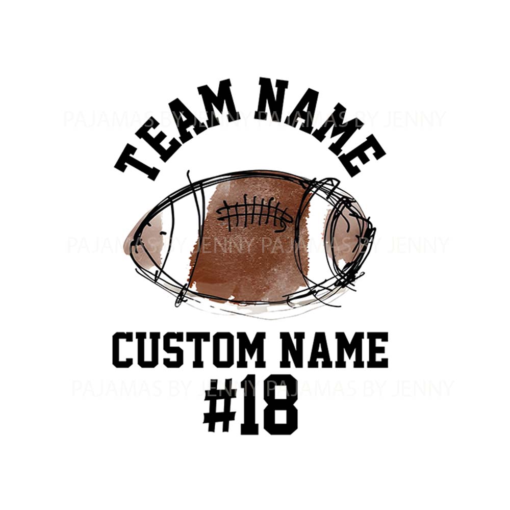Custom Name Football Pajamas For Adults and Kids Custom Name Football Pajamas For Adults and Kids