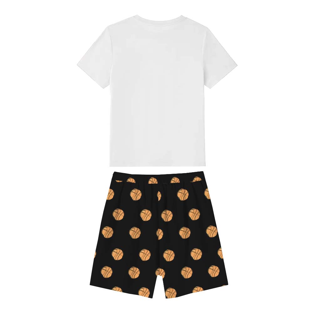 Custom Basketball Sport Themed Pajamas For Adults Short Sleeves Custom Basketball Sport Themed Pajamas For Adults Short Sleeves