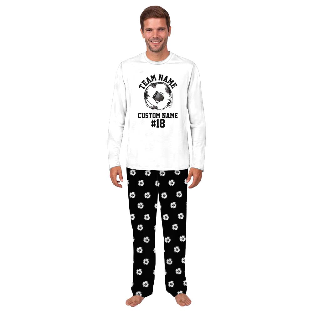 Cute Soccer Themed Matching Pajamas With Dog With Name Cute Soccer Themed Matching Pajamas With Dog With Name