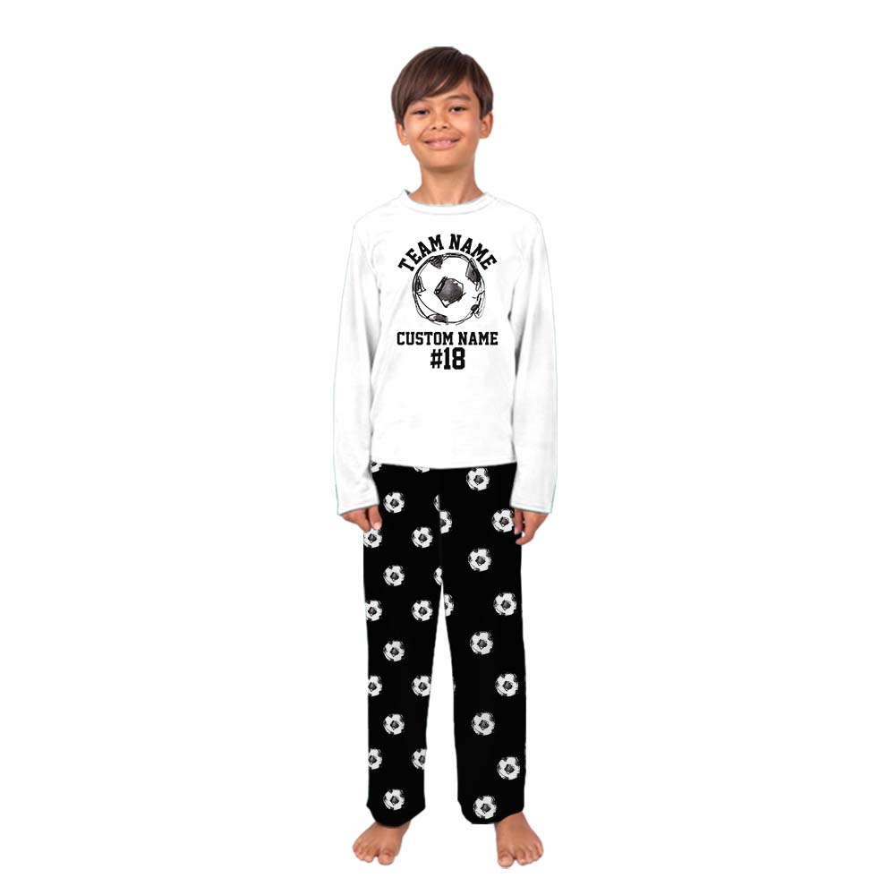 Cute Soccer Themed Matching Pajamas With Dog With Name Cute Soccer Themed Matching Pajamas With Dog With Name