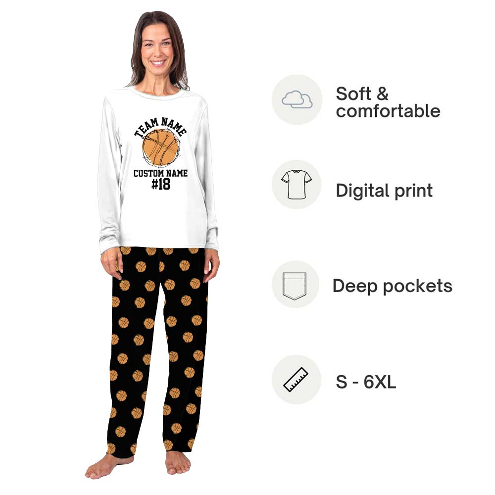 Personalized Basketball Pajamas Tops And Pants With Name Personalized Basketball Pajamas Tops And Pants With Name