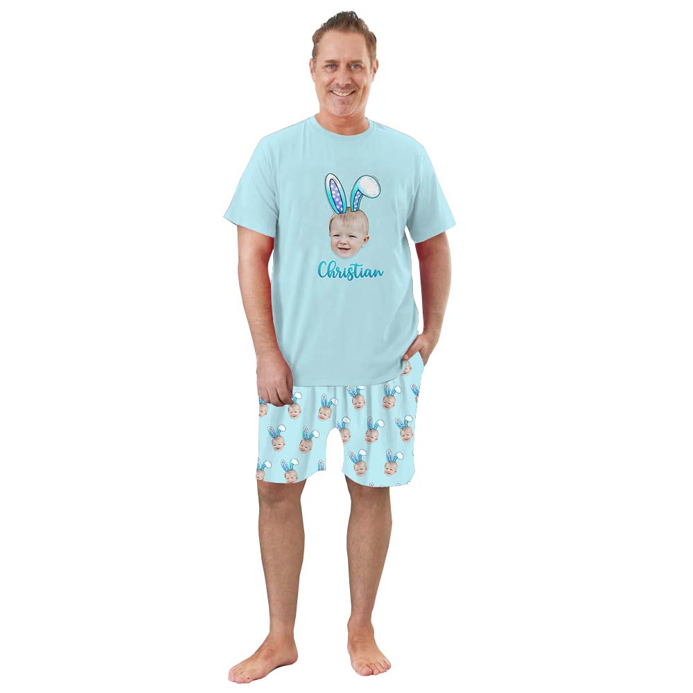 Personalized Pajamas With Faces Easter Pajamas Short Sets Personalized Pajamas With Faces Easter Pajamas Short Sets