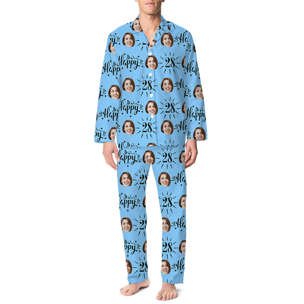 Cute Matching Family Birthday PJs With Faces And Age