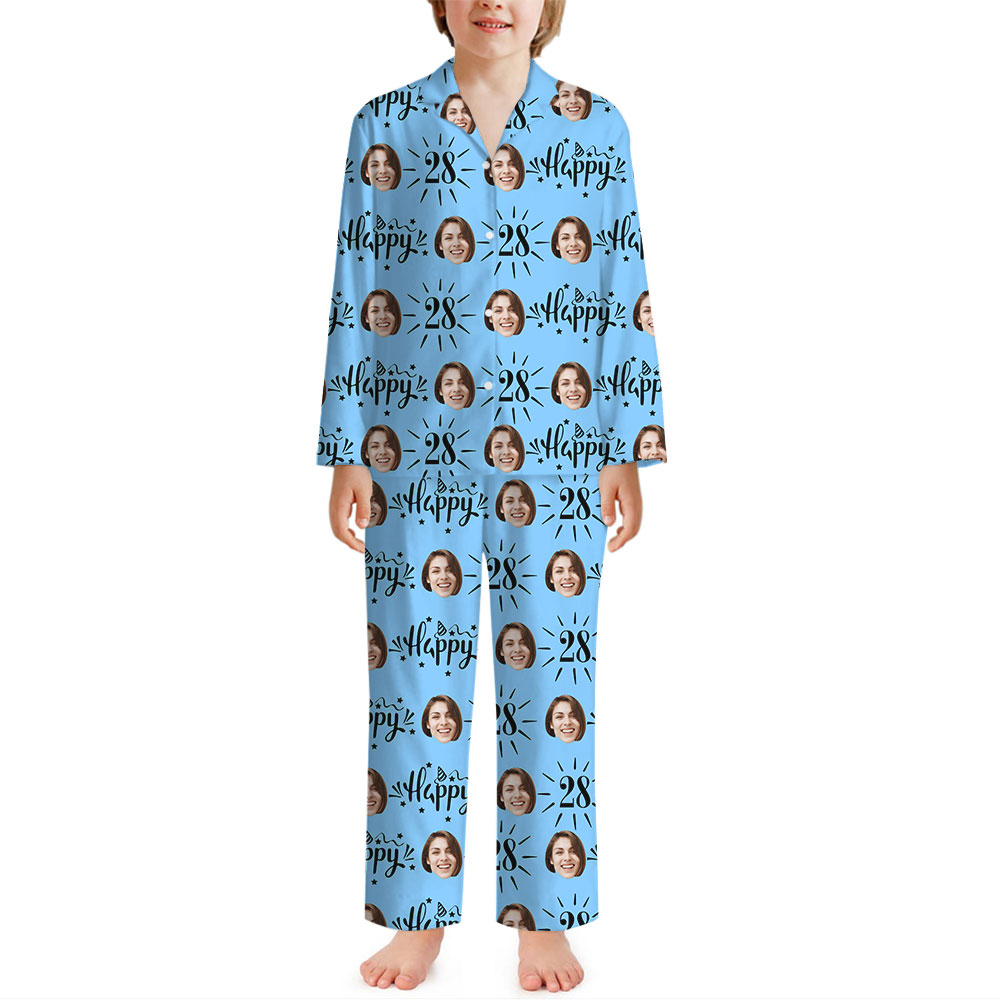 Cute Matching Family Birthday PJs With Faces And Age