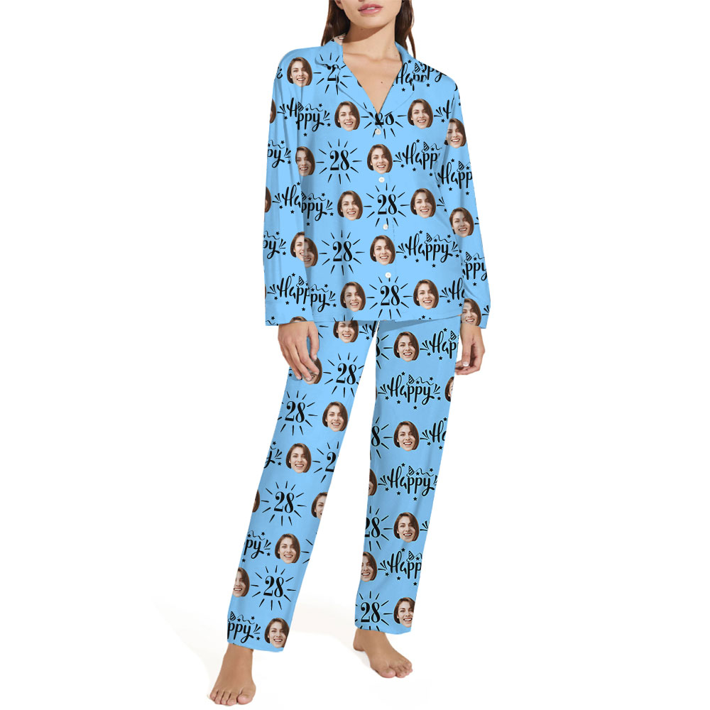 Cute Matching Family Birthday PJs With Faces And Age