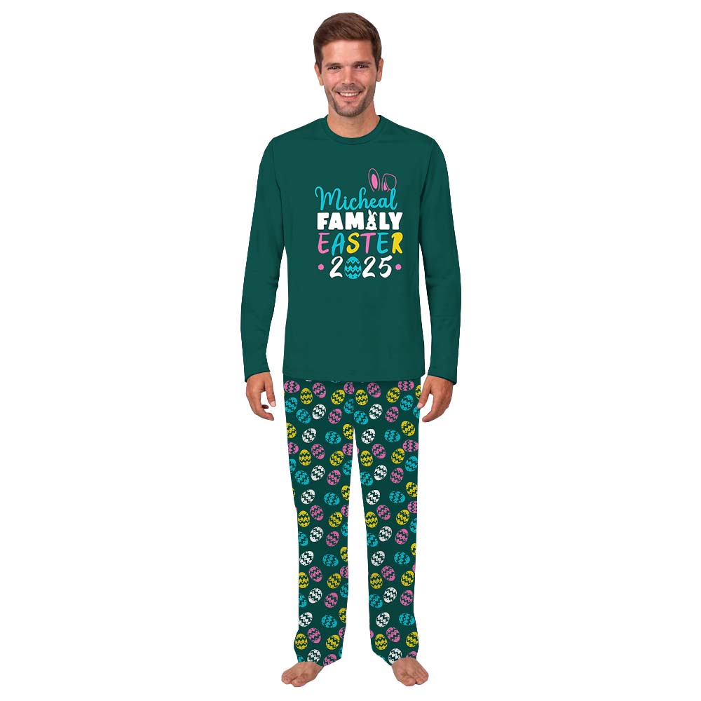 Festive Personalized Family Name Easter 2025 Matching Easter Pajamas Festive Personalized Family Name Easter 2025 Matching Easter Pajamas