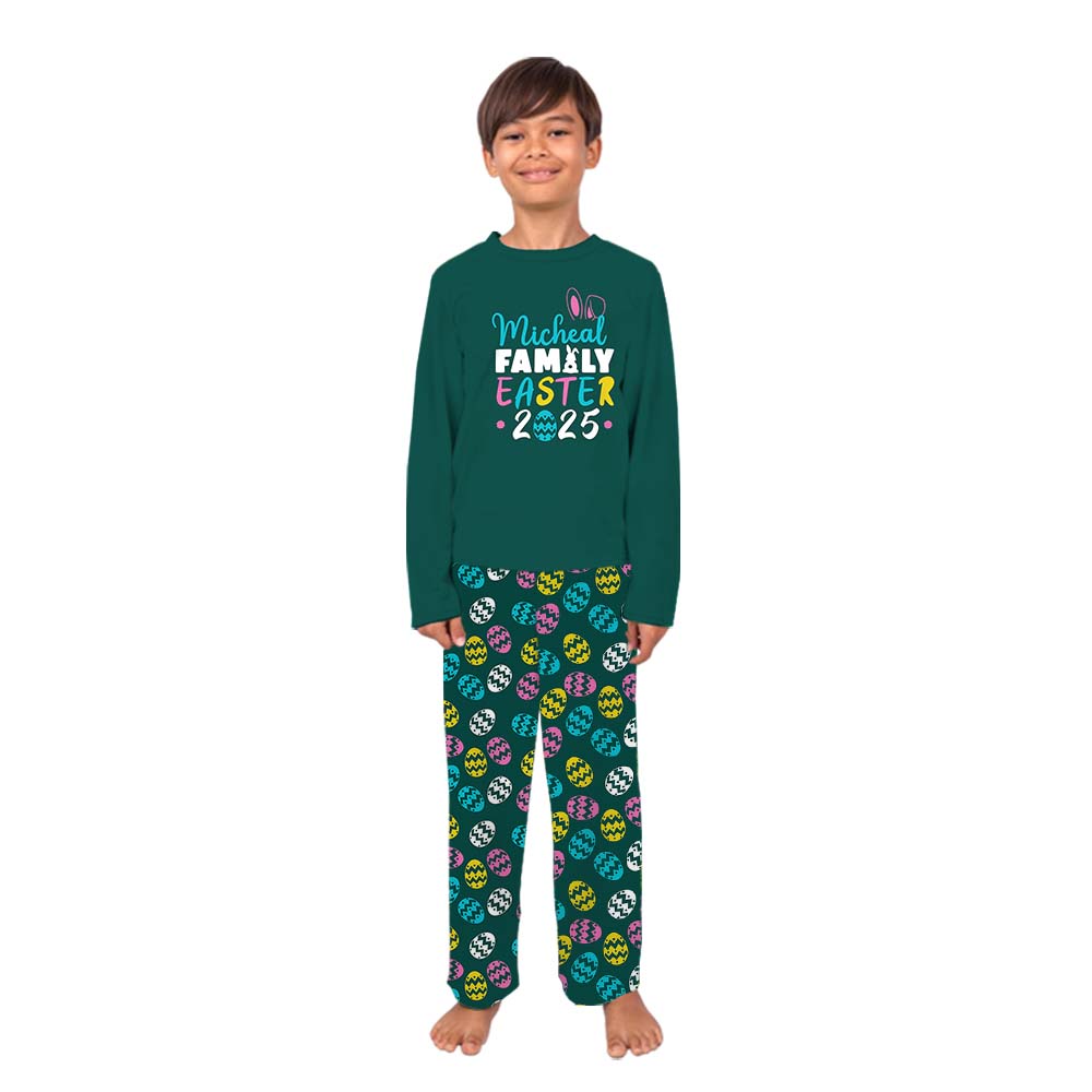 Festive Personalized Family Name Easter 2025 Matching Easter Pajamas Festive Personalized Family Name Easter 2025 Matching Easter Pajamas