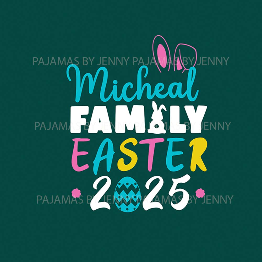 Festive Personalized Family Name Easter 2025 Matching Easter Pajamas Festive Personalized Family Name Easter 2025 Matching Easter Pajamas