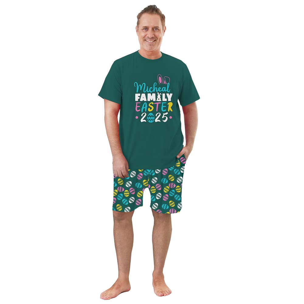 Custom Family Name Easter 2025 Pajamas Short Sets Custom Family Name Easter 2025 Pajamas Short Sets