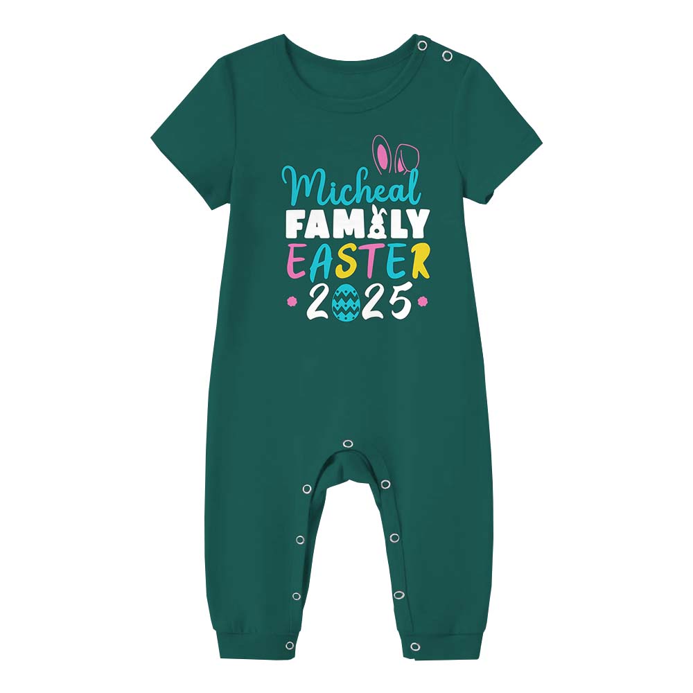 Custom Family Name Easter 2025 Pajamas Short Sets Custom Family Name Easter 2025 Pajamas Short Sets