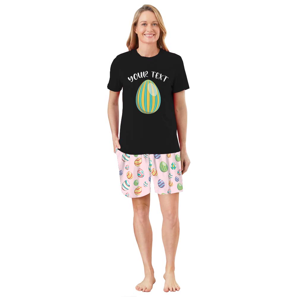 Cute Custom Name Easter Egg Pajamas With Plus Size Cute Custom Name Easter Egg Pajamas With Plus Size