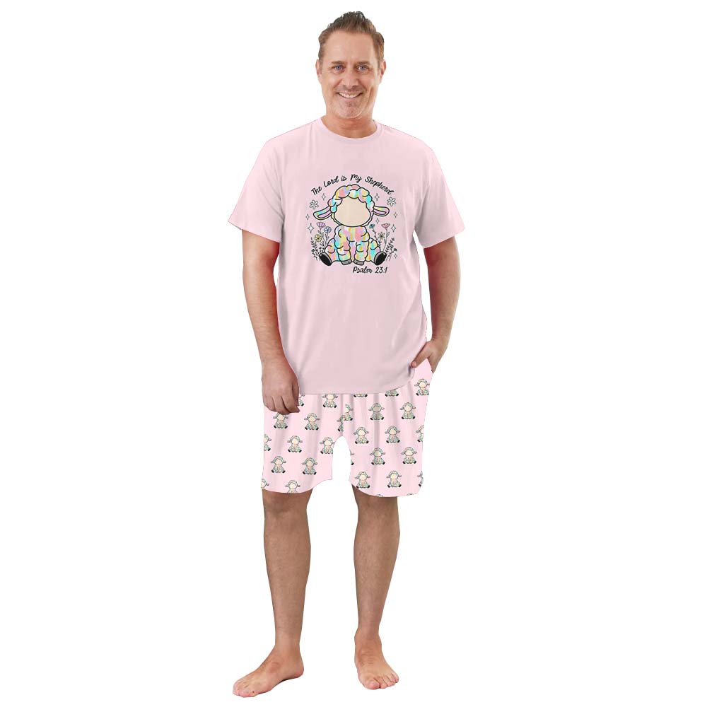 The Lord Is My Shepherd Easter Pajamas For Adults Short Sleeves