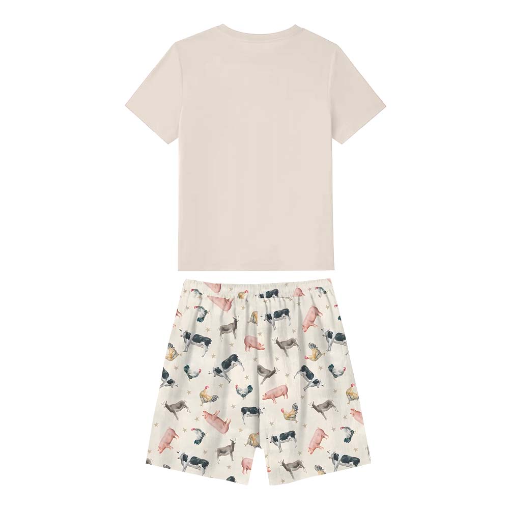 Custom Family Name Farm Pajamas Short Sets